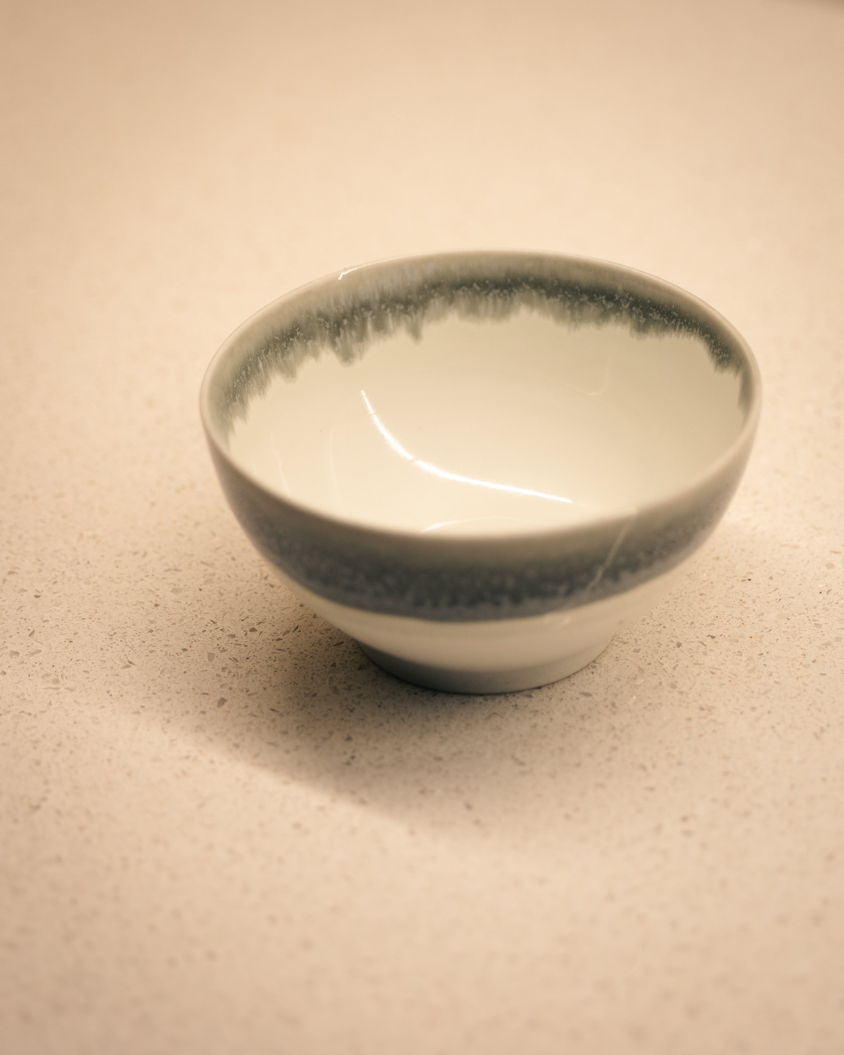 Chawan (mino yaki) - hvít & grá