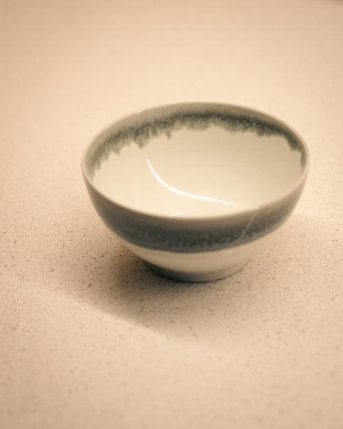 Chawan (mino yaki) - hvít & grá