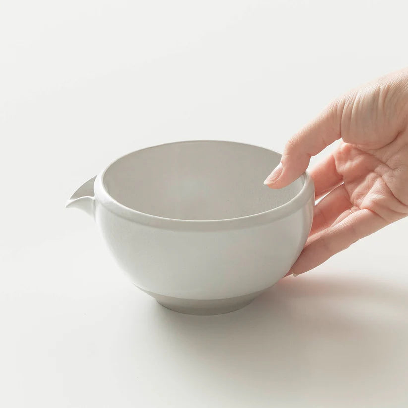 Origami Katakuchi Matcha Bowl - Kinu White