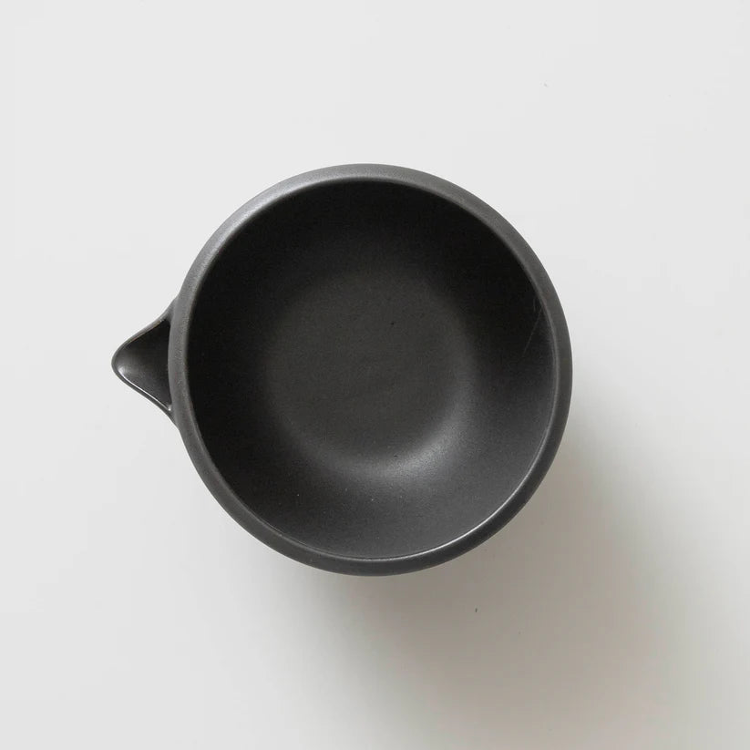 Origami Katakuchi Matcha Bowl - Sumi Black